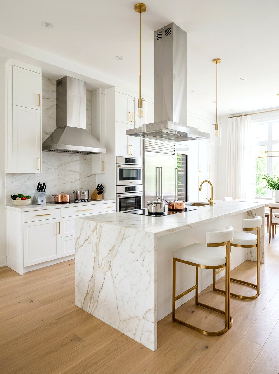 Kitchen With High Suction Hood - 30 clean air room ideas