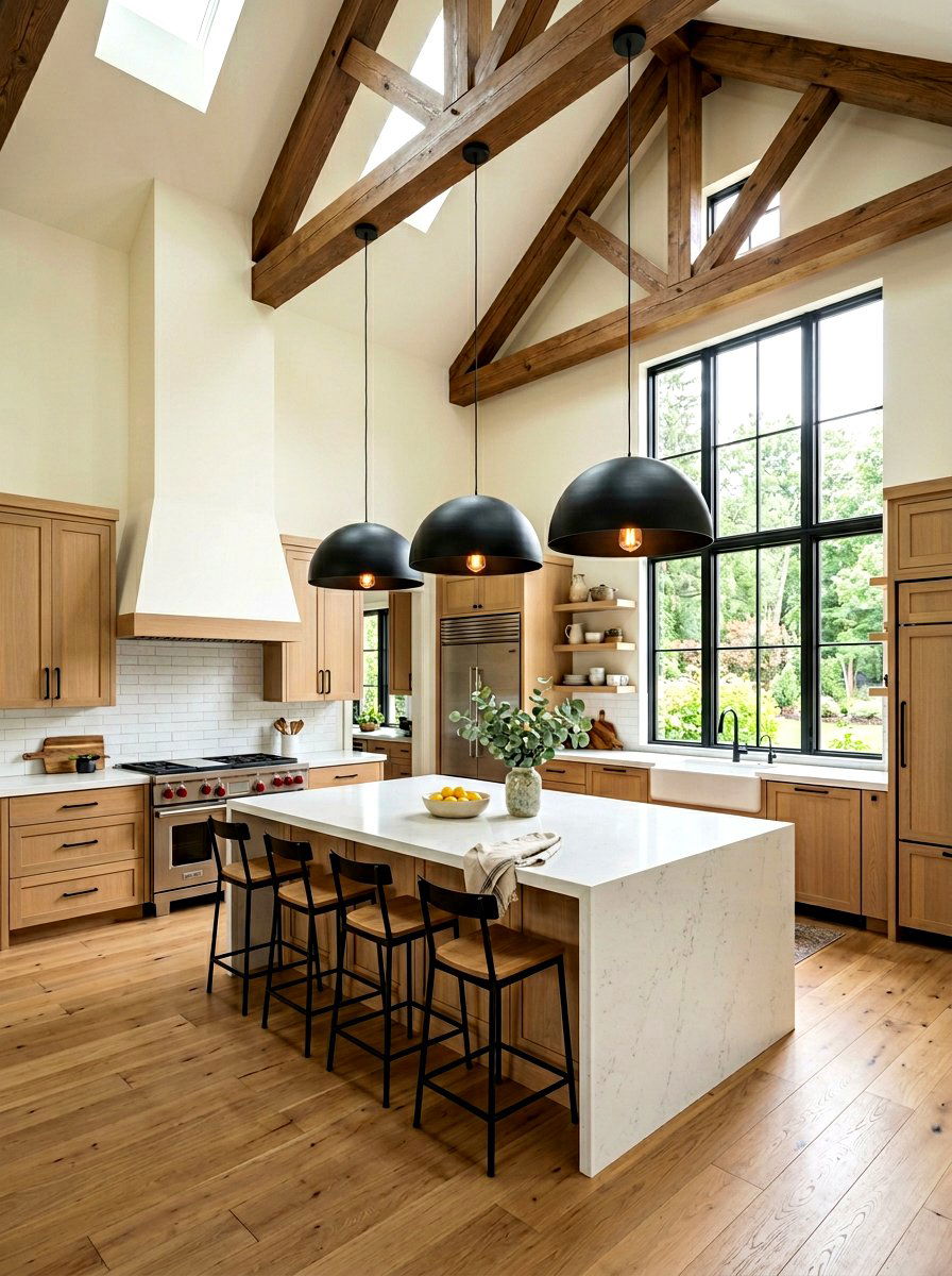 Kitchen With Vaulted Ceilings - 30 lake house kitchen ideas