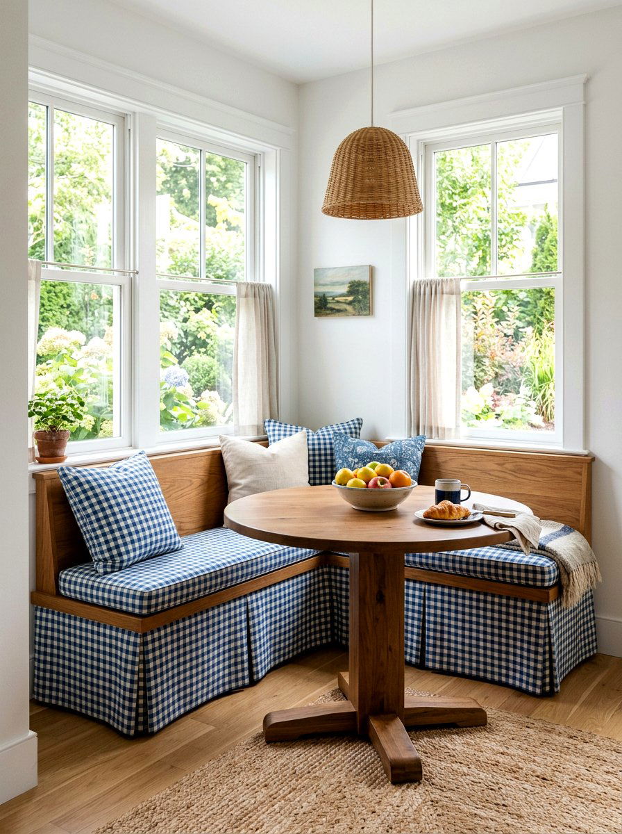 Kitchen bench cushion skirt - 30 box pleat furniture ideas