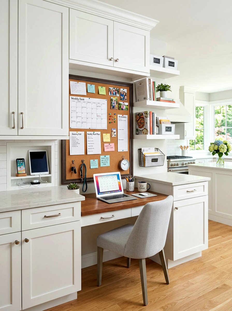 Kitchen command center - 30 drop zone shelf ideas