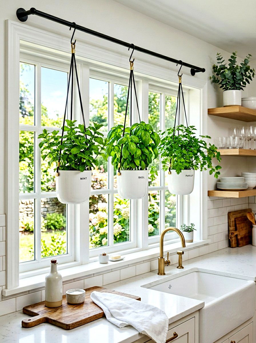 Kitchen herb planter - 30 hanging container garden ideas