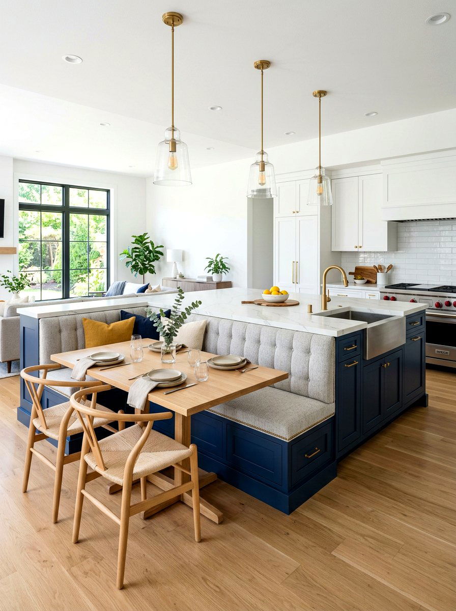Kitchen island banquette