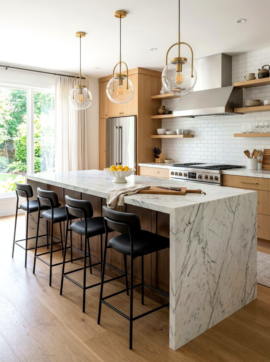 Kitchen island bar stool seating - 30 furniture arrangement ideas