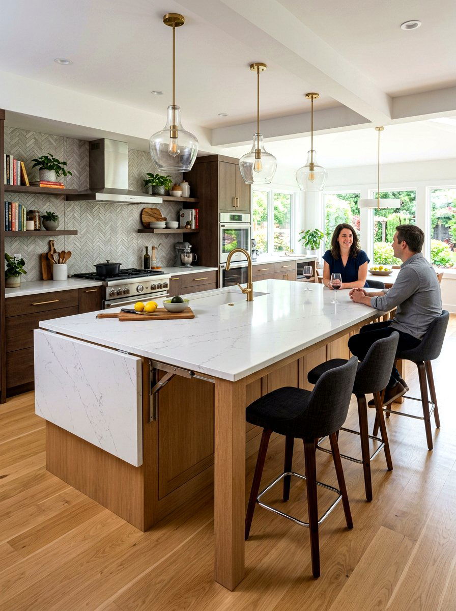 Kitchen island folding extension - 30 Murphy dining table ideas