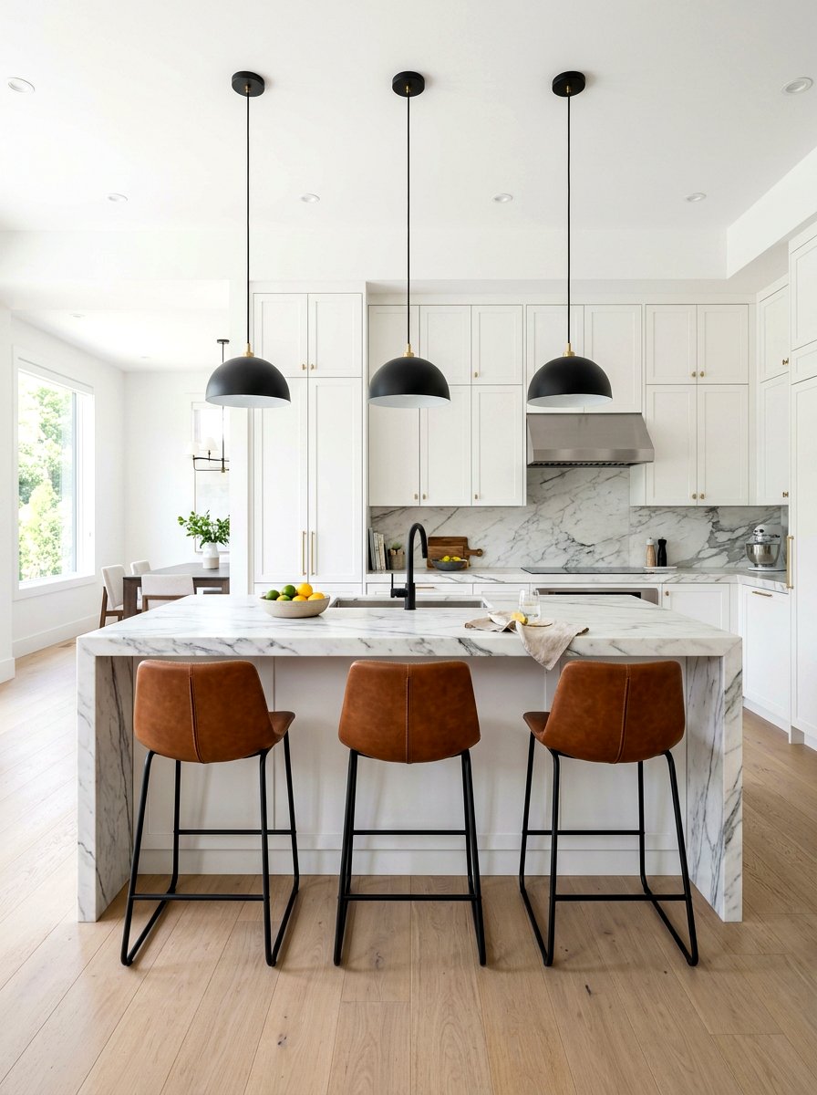 Kitchen island seating - 30 room zoning furniture layout ideas