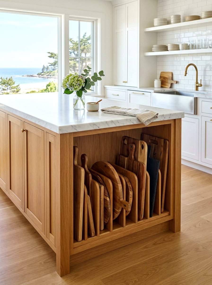 Kitchen island tray storage - 30 tray divider cabinet ideas