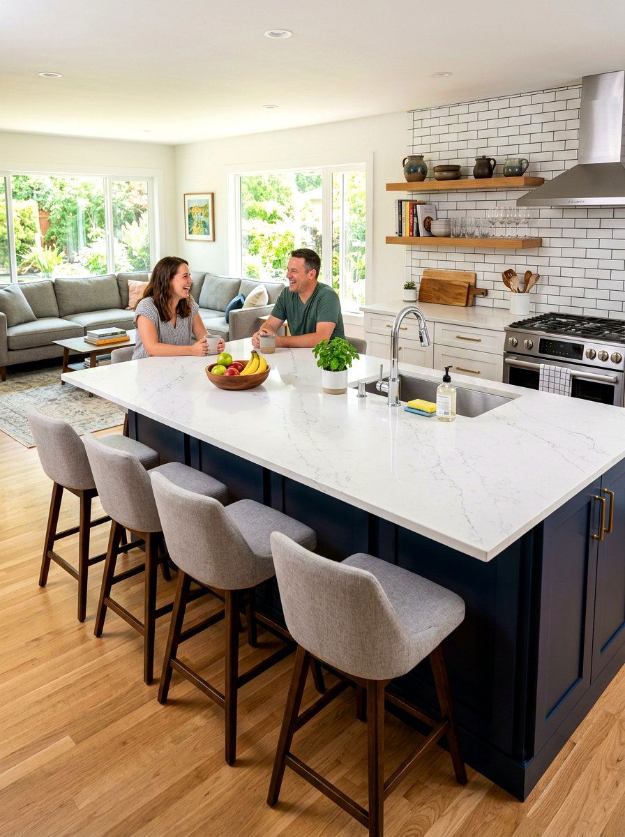 Kitchen island with seating and sink - 30 kitchen island with sink ideas