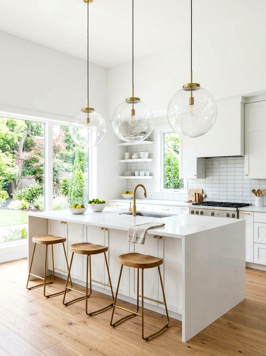 Kitchen pendant lighting - 30 condo kitchen ideas