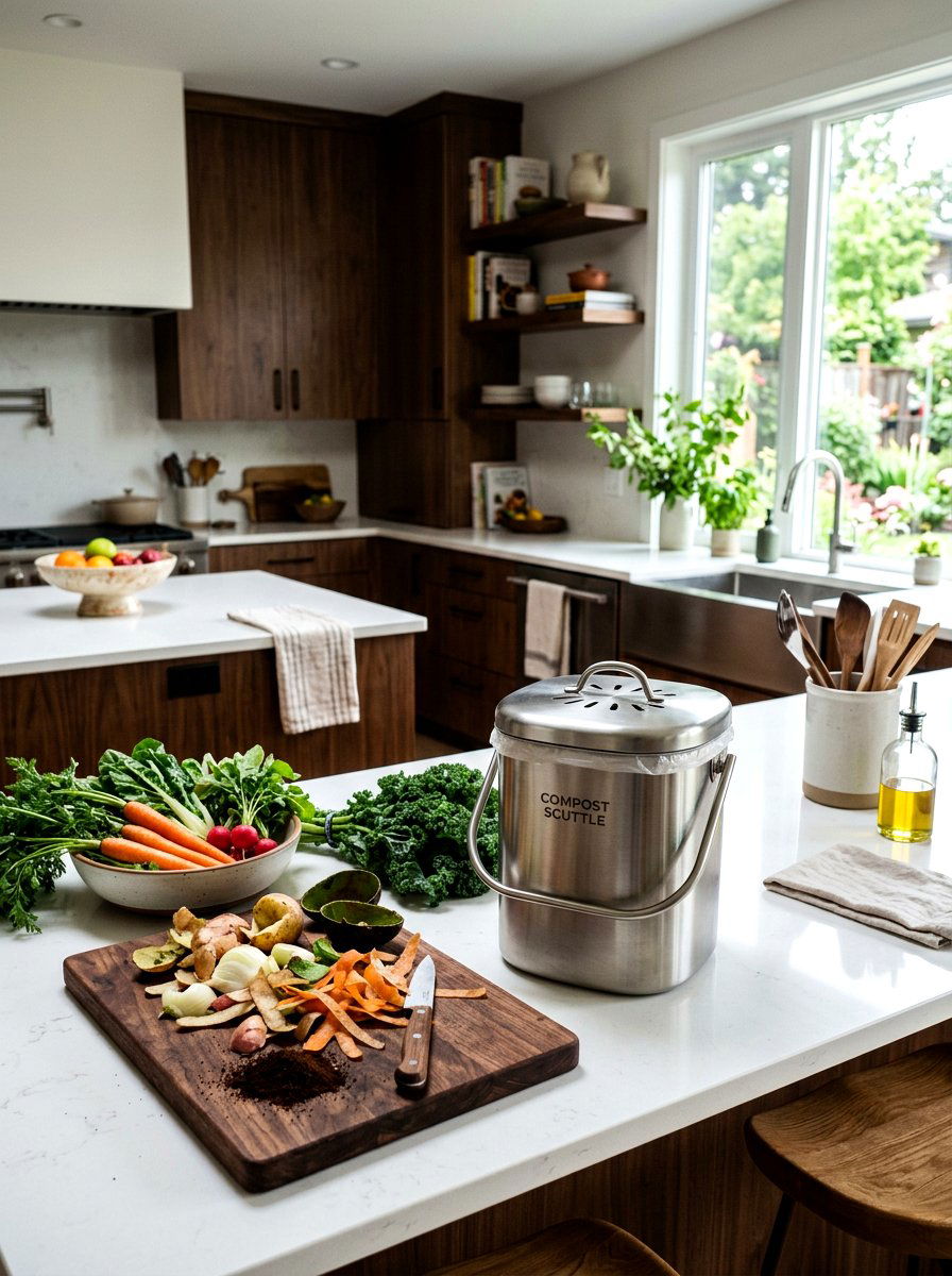Kitchen scrap compost bin - 30 friction maxxing home ideas