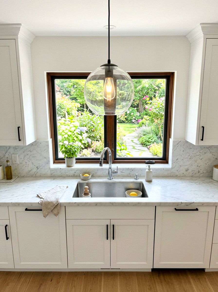 Kitchen sink single glass globe - 30 globe pendant ideas