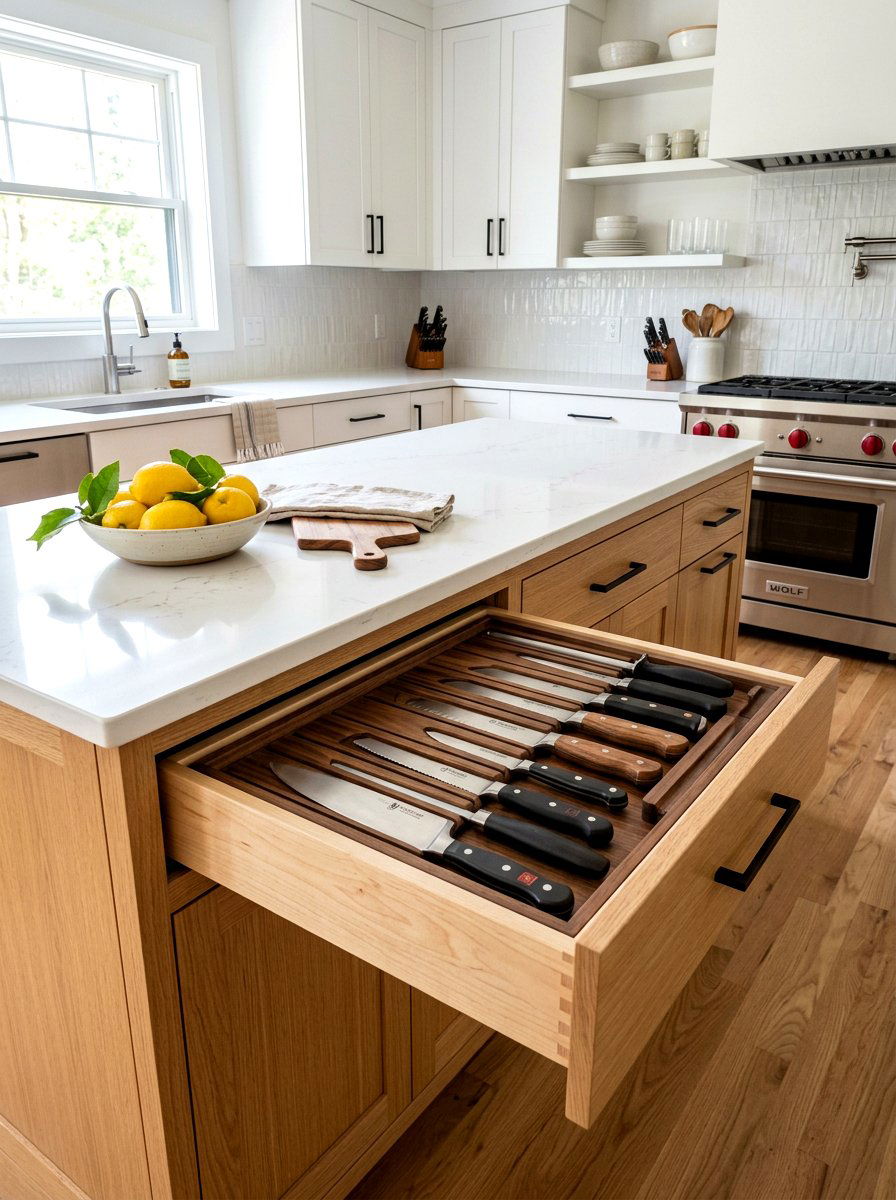 Knife Dock Organizer - 30 kitchen drawer organization ideas