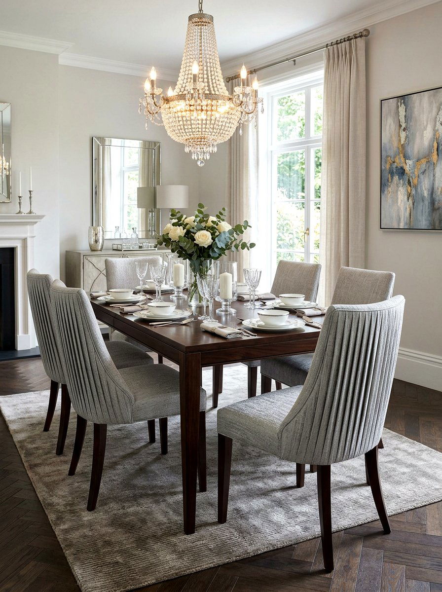 Knife pleat chair - 30 skirted chair ideas