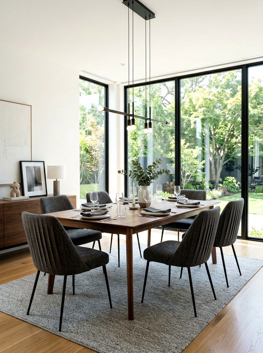 Knife pleat upholstered chair - 30 pleated dining chair ideas
