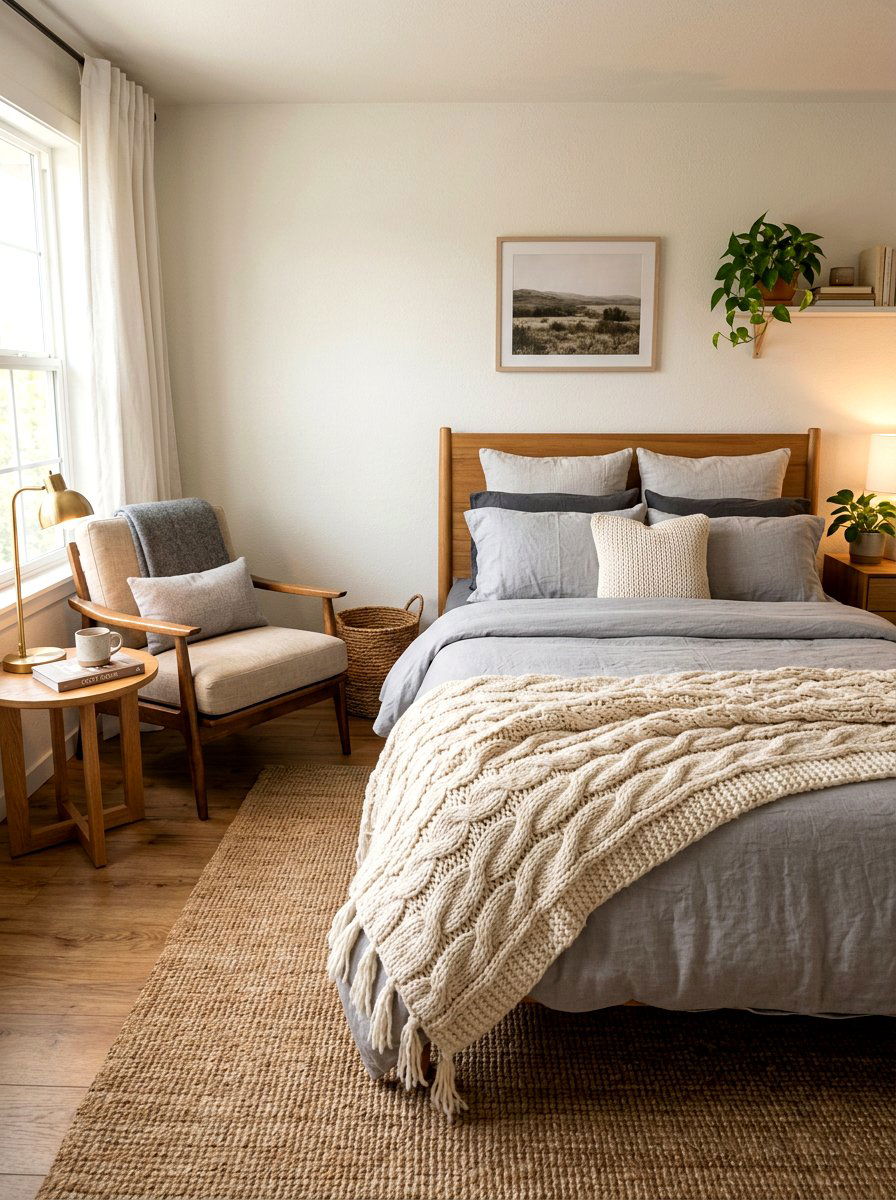 Knitted Blanket Decor - 30 grandmother bedroom ideas