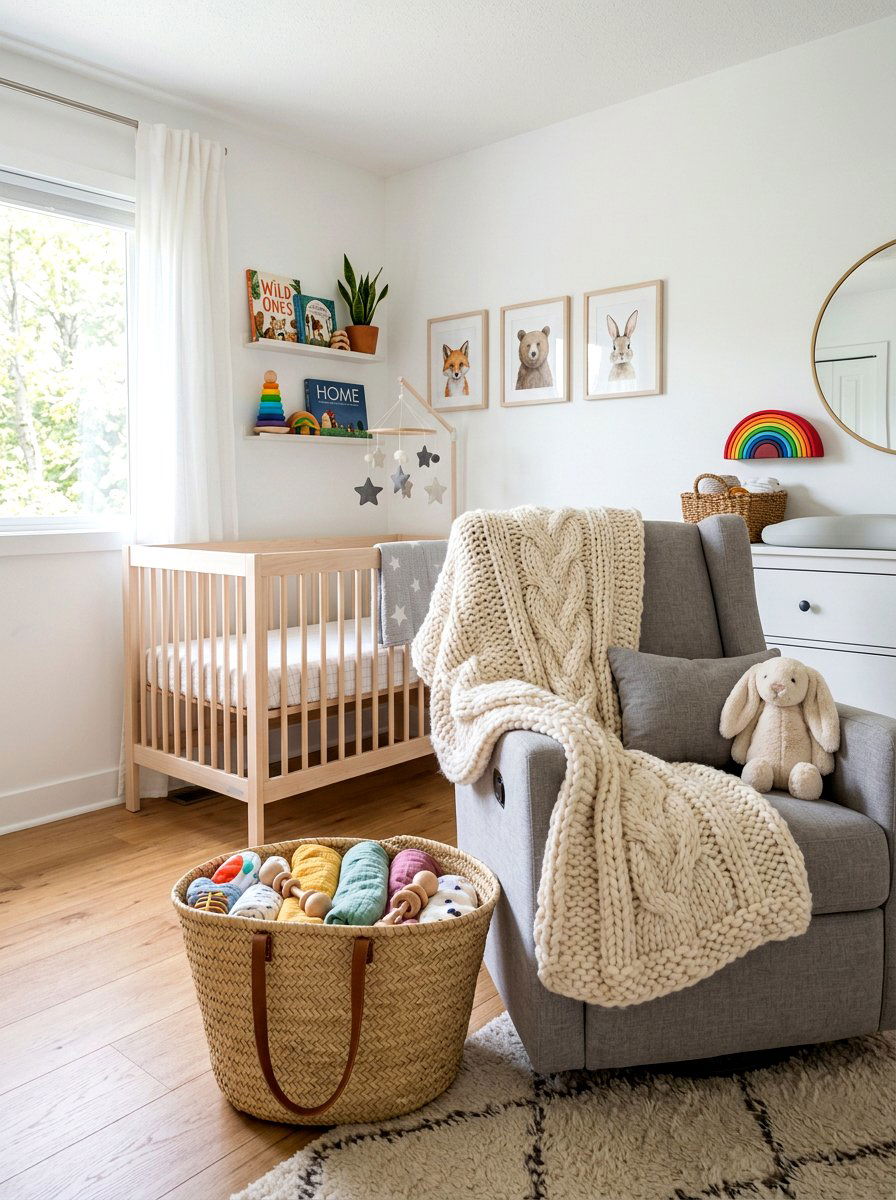 Knitted Wool Baby Blanket Nursery - 30 English nursery decor ideas