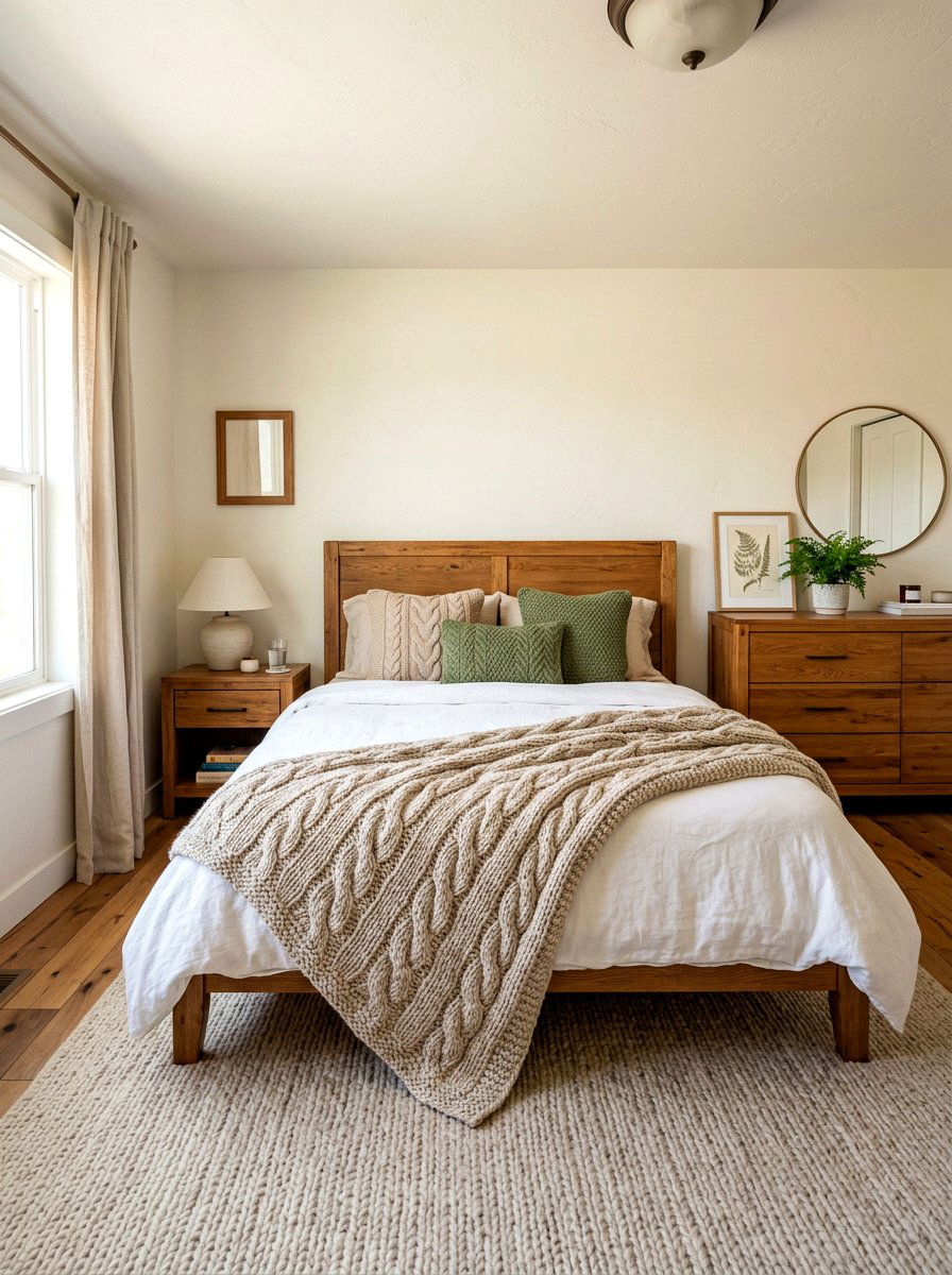 Knitted accessories - 30 grandma core bedroom ideas