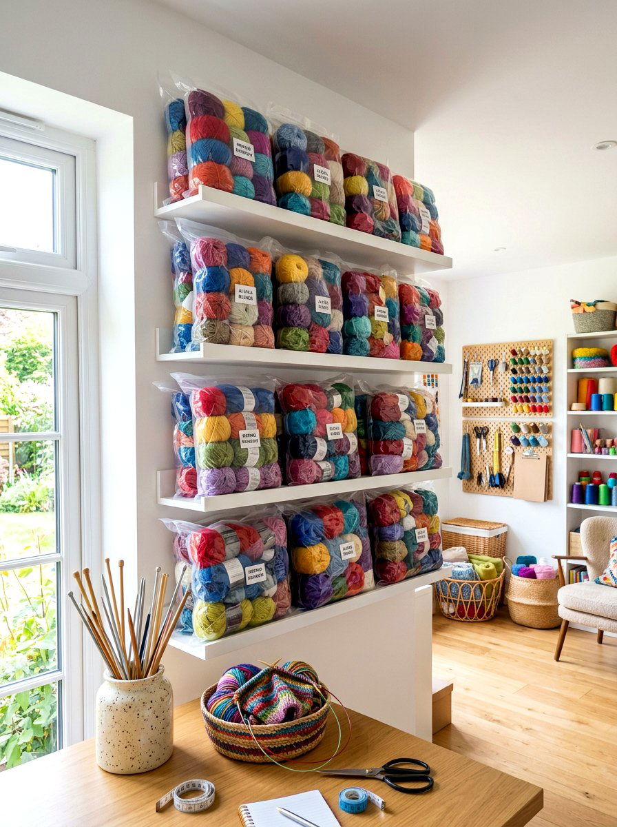 Knitting yarn storage - 30 vacuum storage ideas
