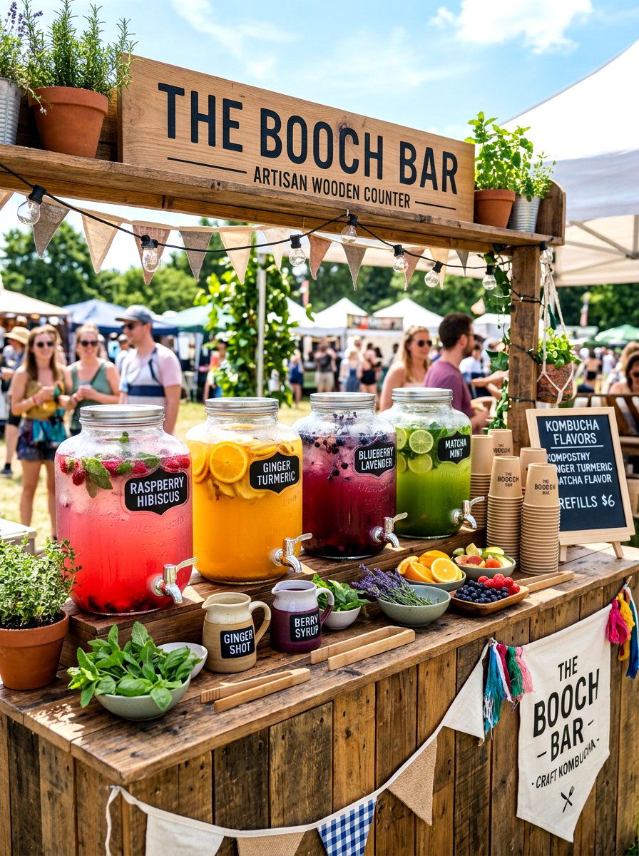 Kombucha Station - 30 beverage station party ideas