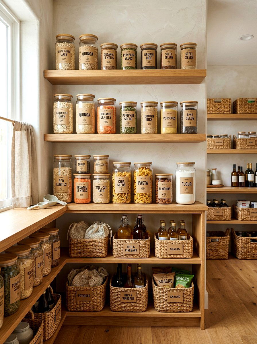 Kraft Paper Labels - 30 pantry label ideas