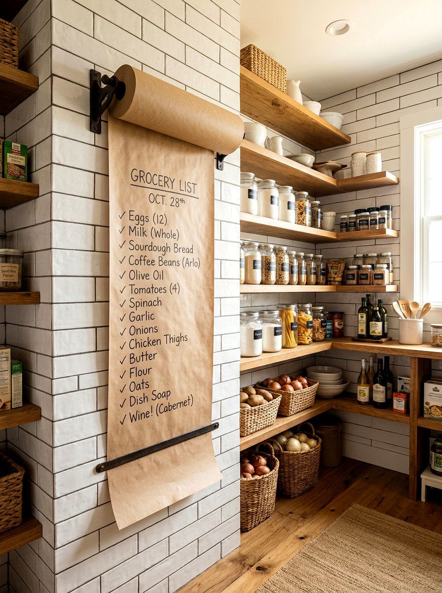 Kraft Paper Roller Kitchen - 30 message board wall ideas