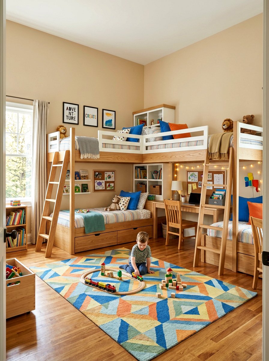 L Shaped Built In Bunk Beds - 30 built in bunk room ideas