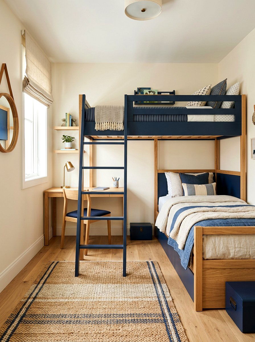 L Shaped Bunk Bed Layout - 30 attic bunk room ideas