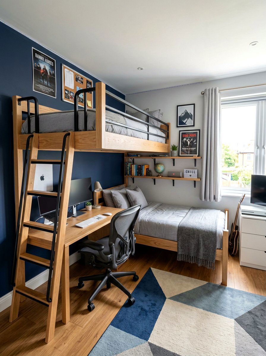 L Shaped Bunk Bed With Desk - 30 bunk bed ideas