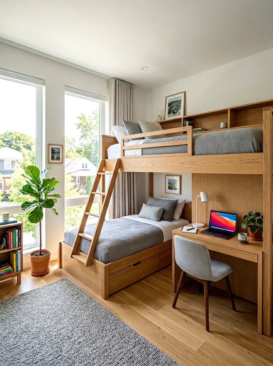 L Shaped Bunk Bed - 30 bunk room ideas