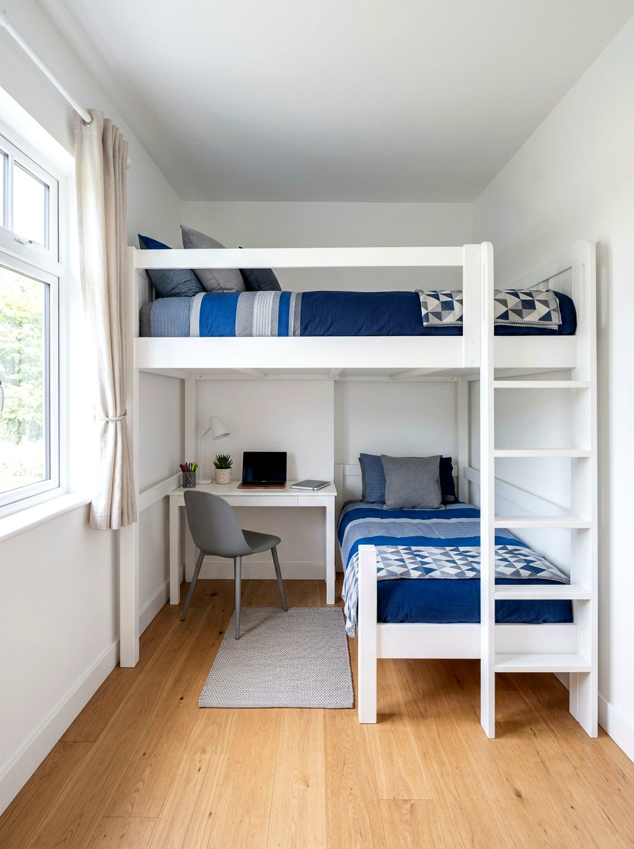 L Shaped Bunk Beds - 30 shared sibling room ideas