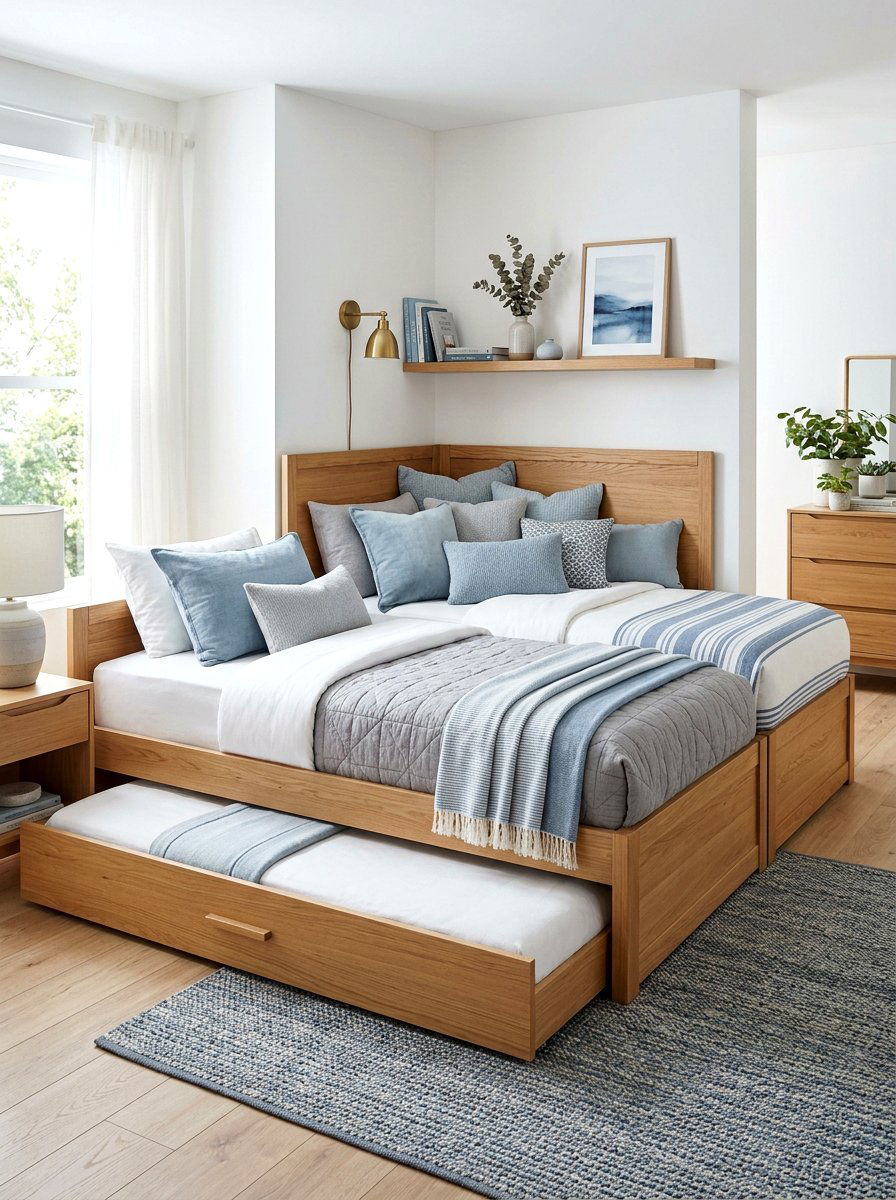 L Shaped Corner Trundle Bed - 30 trundle bed ideas