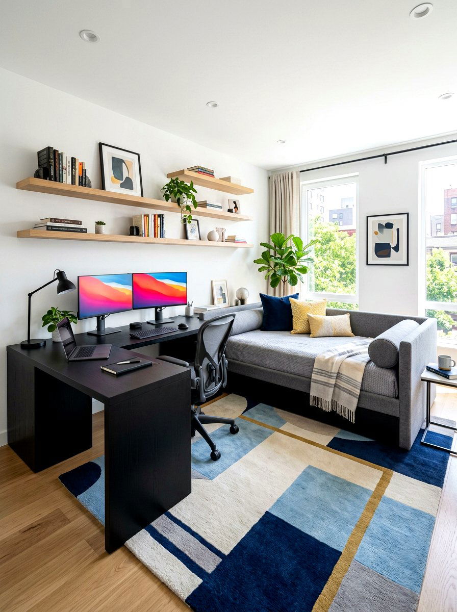 L Shaped Desk Daybed Combo - 30 daybed office combo ideas