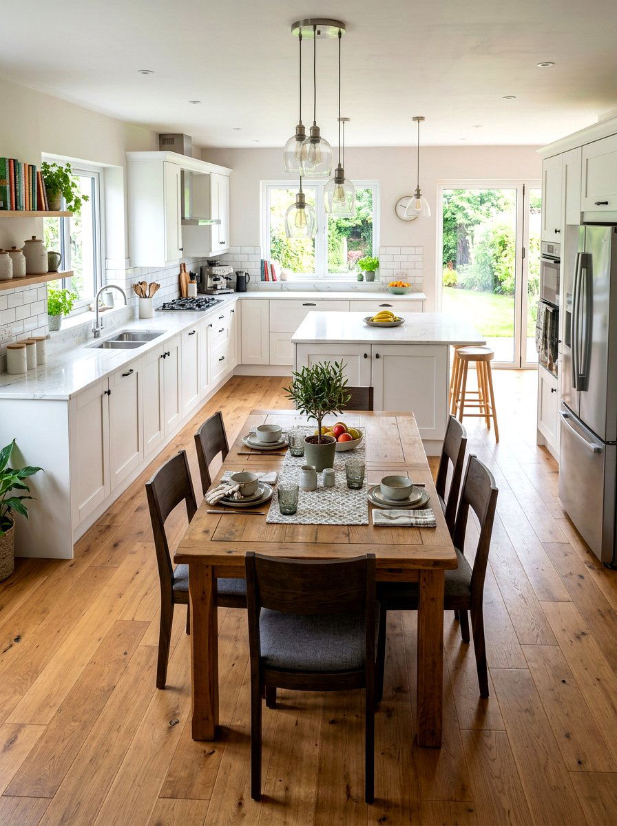 L Shaped Kitchen Dining - 30 kitchen dining combo ideas