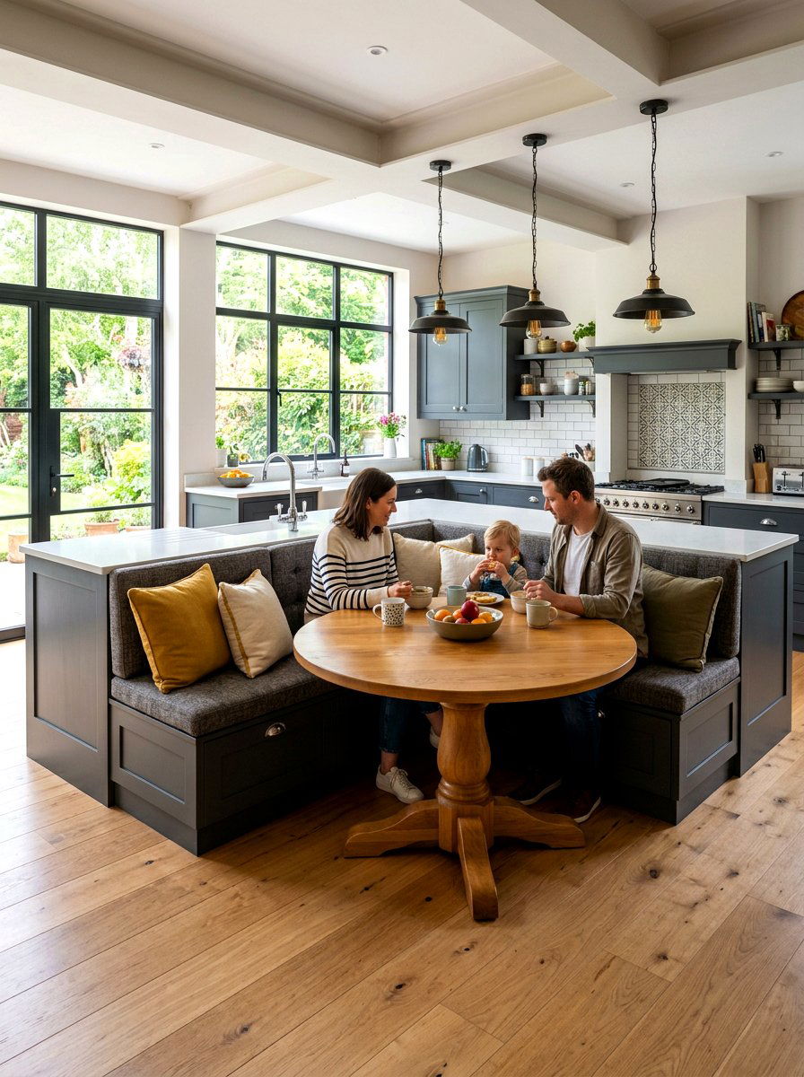 L Shaped Kitchen Island Seating - 30 banquette kitchen island ideas