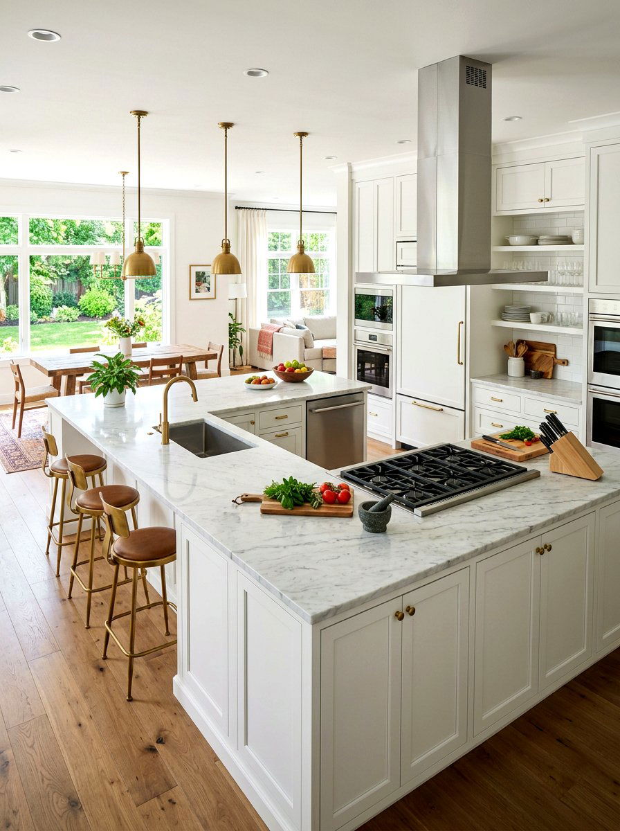 L Shaped Kitchen Island With Cooktop - 30 kitchen island with cooktop ideas