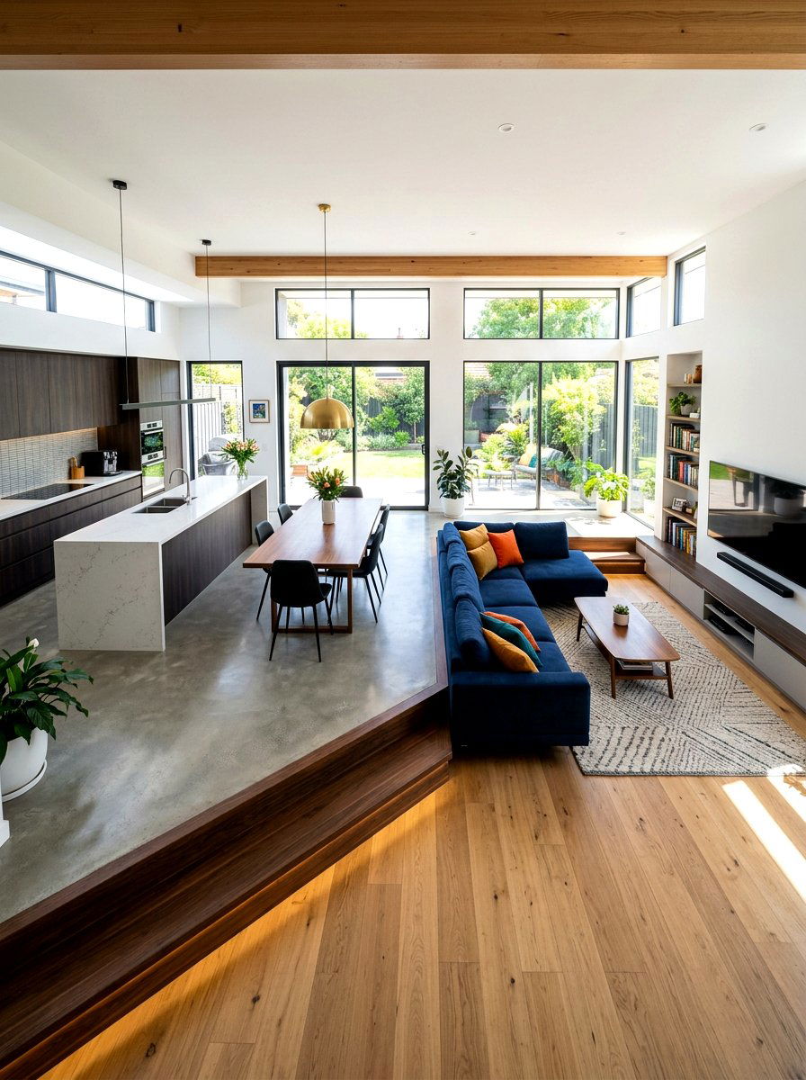 L Shaped Open Floor Plan - 30 open concept living room ideas