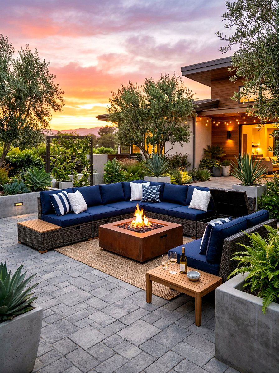 L Shaped Outdoor Sectional Storage - 30 patio storage bench seating ideas
