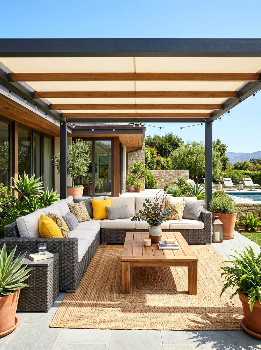 L Shaped Outdoor Sofa - 30 patio date night ideas