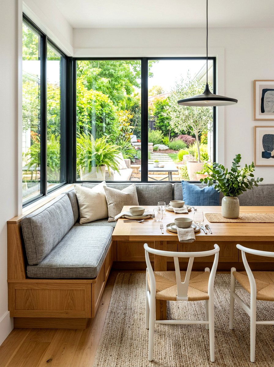 L Shaped Seating - 30 window breakfast nook ideas
