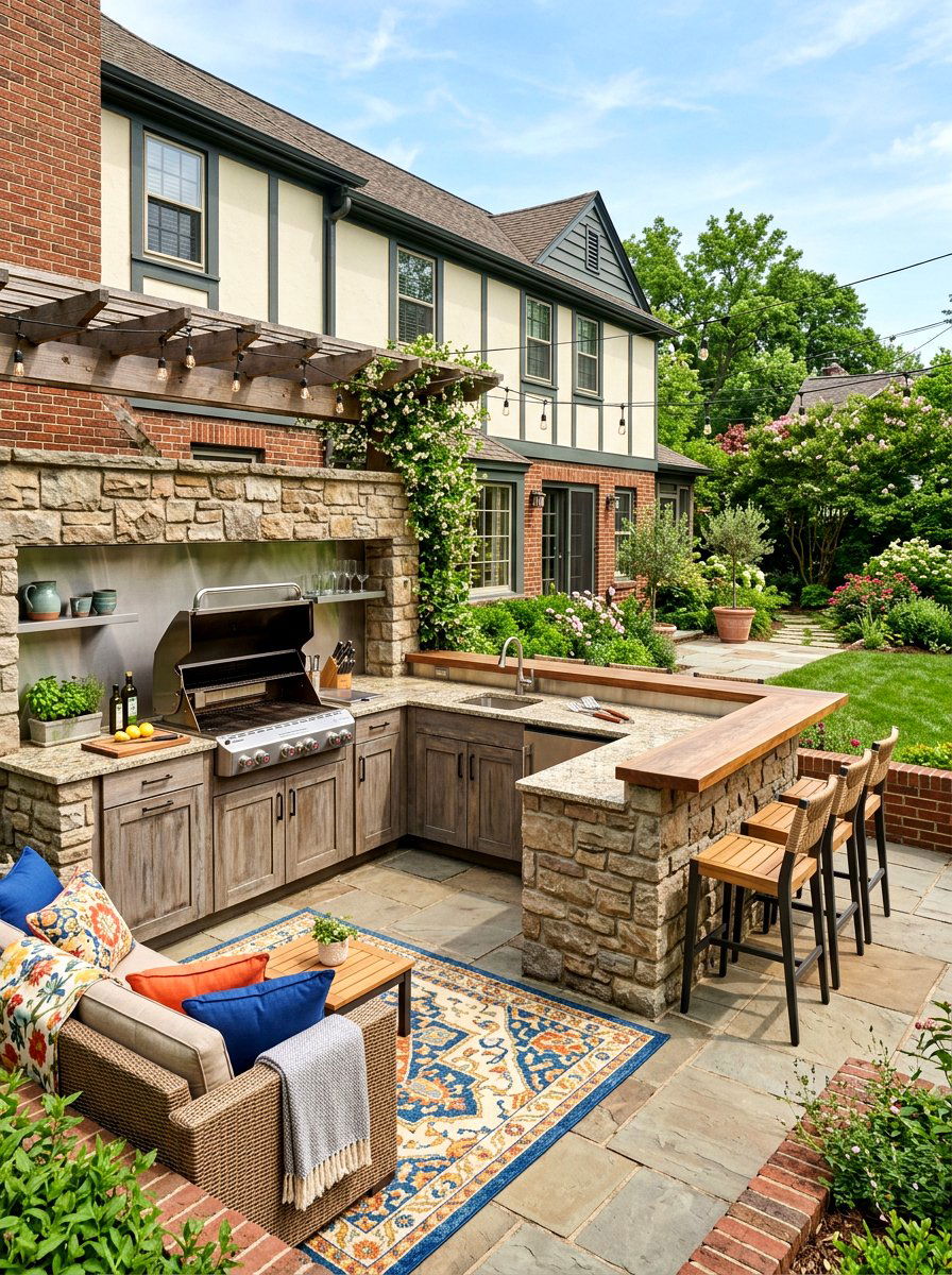 L Shaped Small Patio Kitchen - 30 small outdoor kitchen ideas