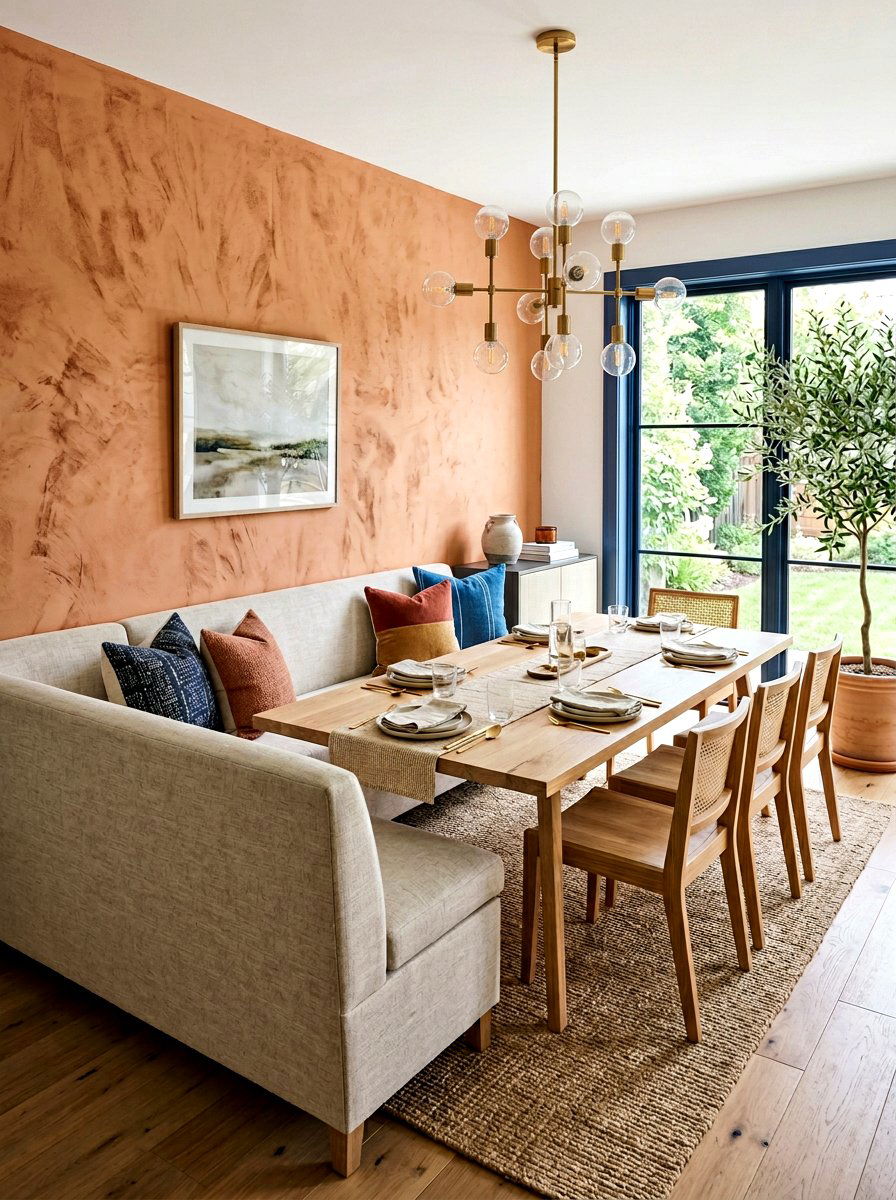 L shaped bench - 30 banquette dining room ideas