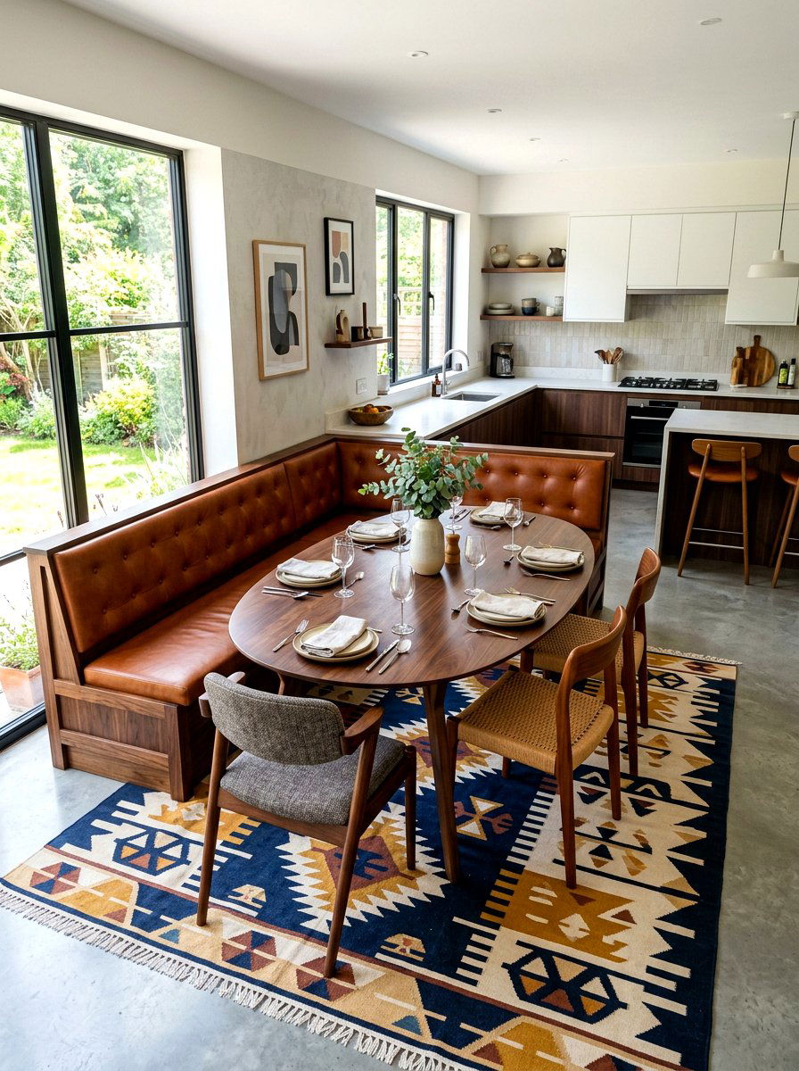 L shaped dining bench - 30 breakfast room bench ideas