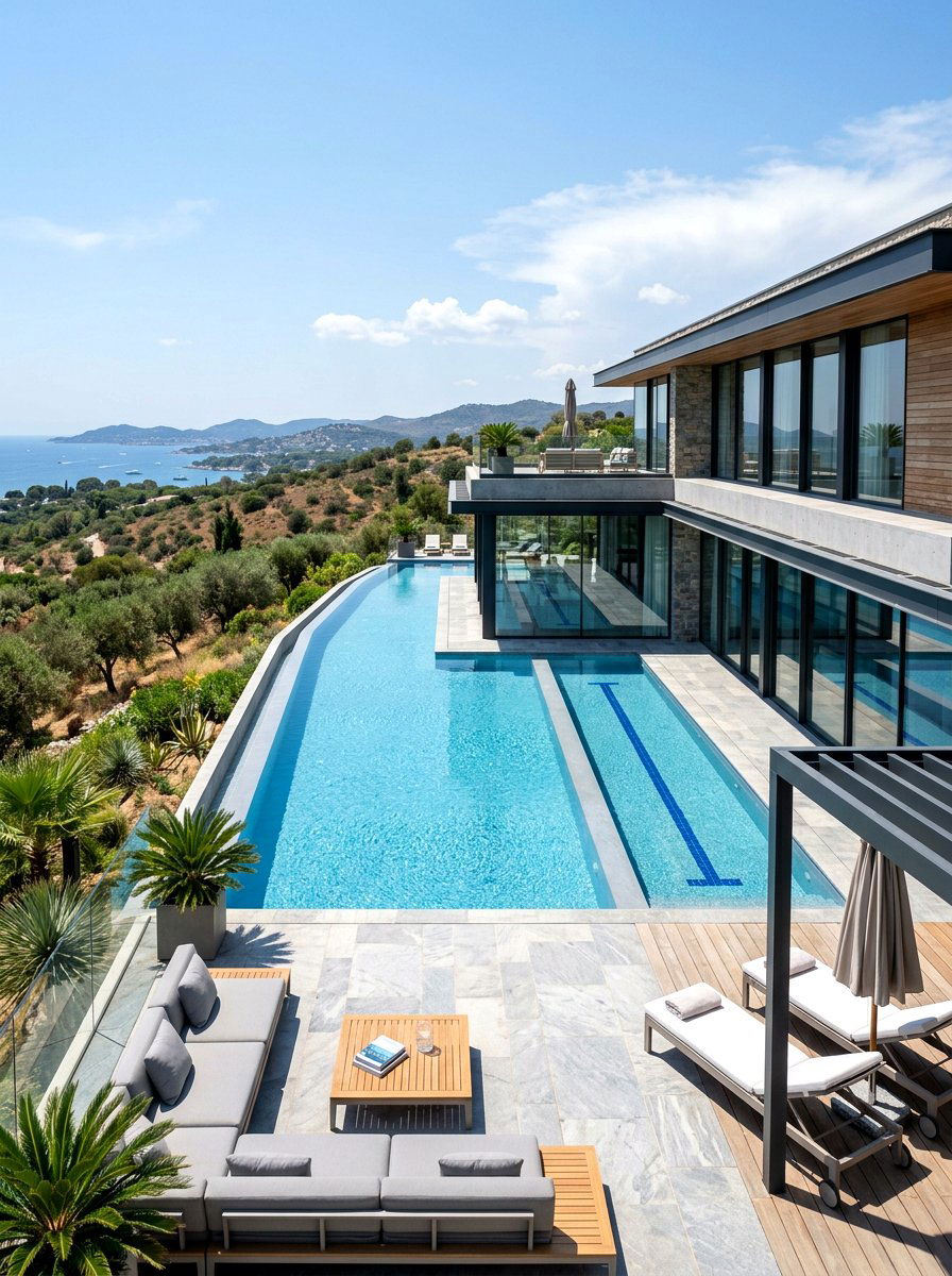 L shaped infinity pool - 30 infinity pool backyard ideas