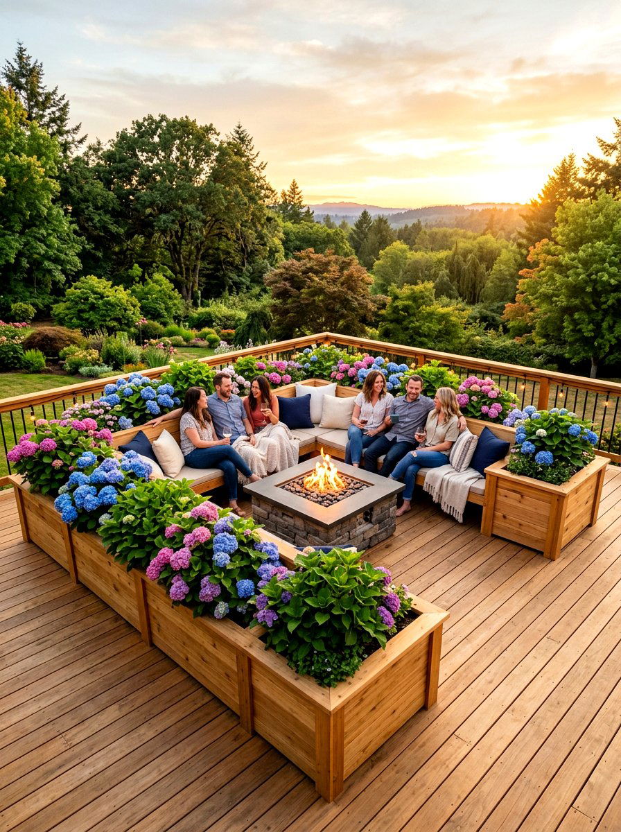 L shaped planter bench - 30 patio bench with planter ideas