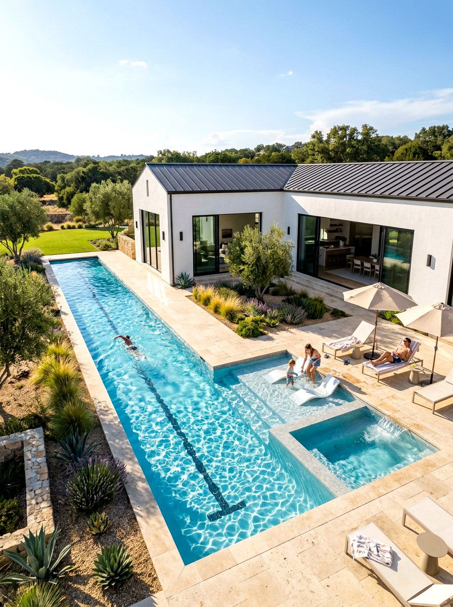 L shaped pool - 30 modern pool ideas