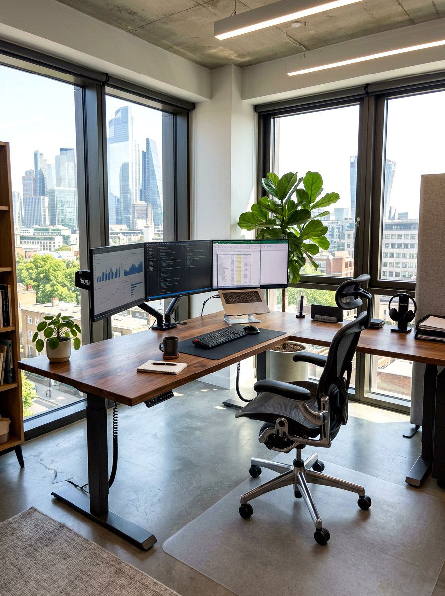 L shaped standing desk - 30 standing desk room ideas