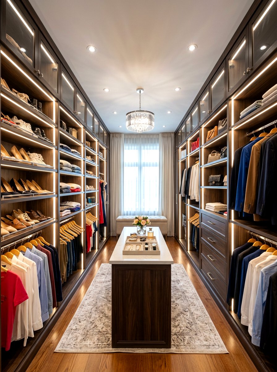 LED Closet Light - 30 closet organization ideas
