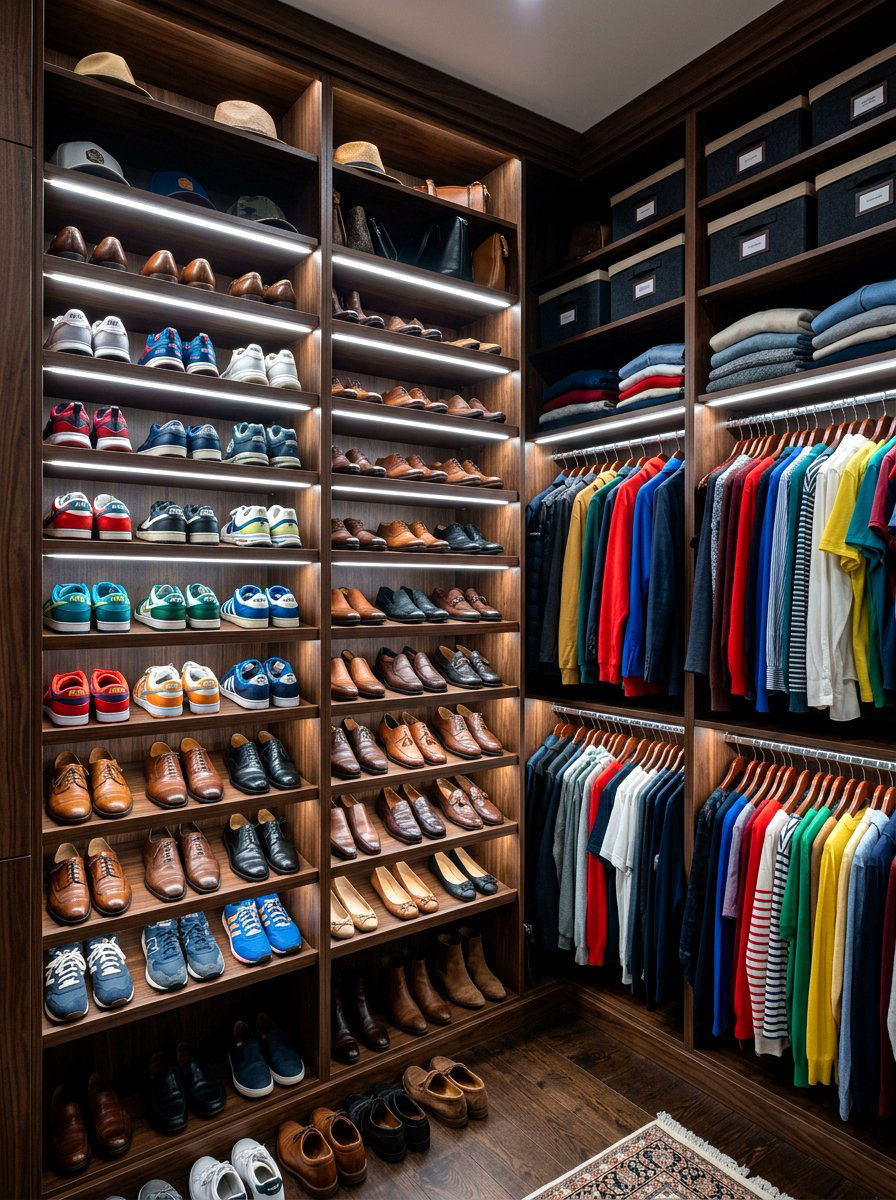LED Closet Lighting - 30 compact closet ideas