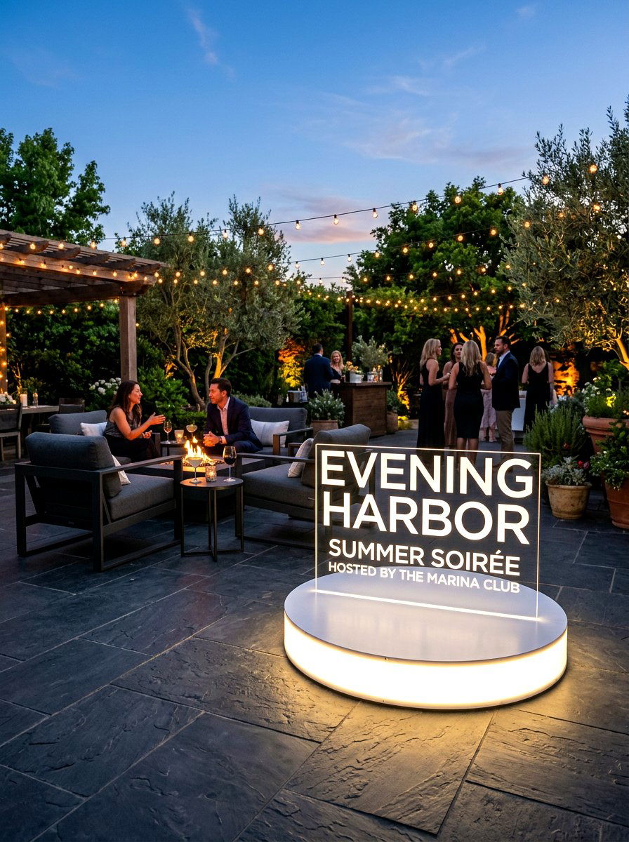 LED Lighted Base - 30 patio umbrella base styling ideas