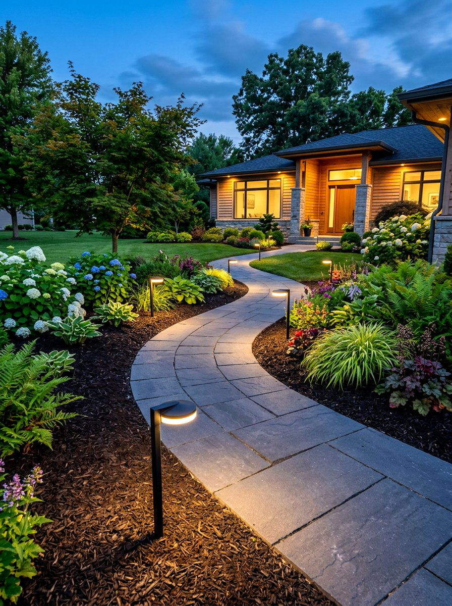 LED Path Lighting - 30 front path lighting ideas