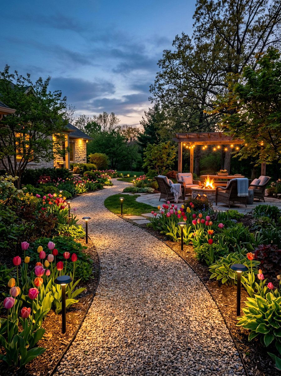 LED Pathway Lights - 30 patio date night ideas